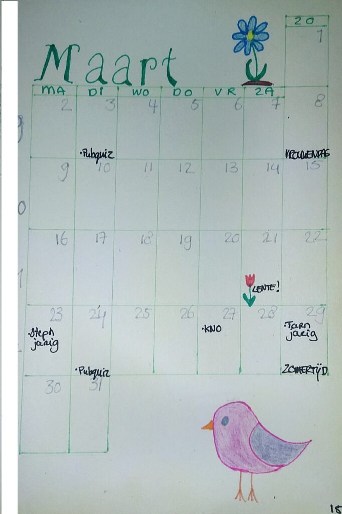 Bullet journal maart 2020